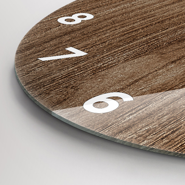 Okrúhle hodiny Tmavé drevo