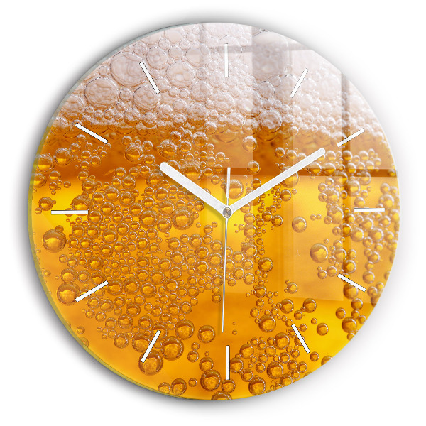 Okrúhle hodiny Pivo s penou