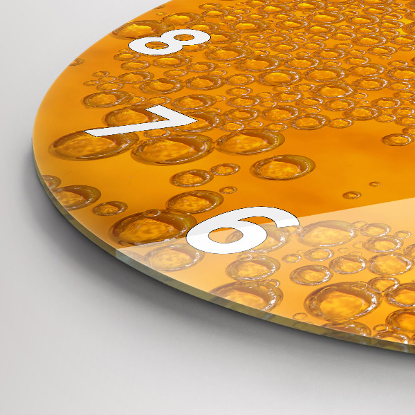 Okrúhle hodiny Pivo s penou