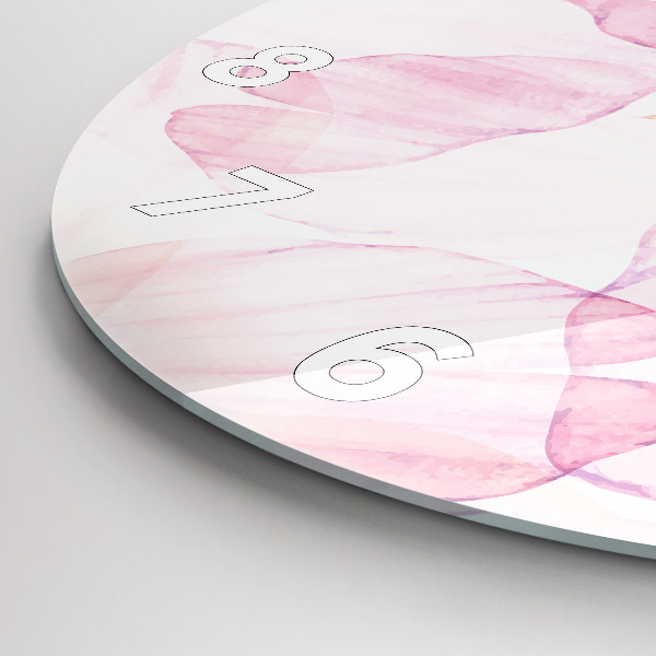 Okrúhle hodiny Okvetné lístky akvarelu