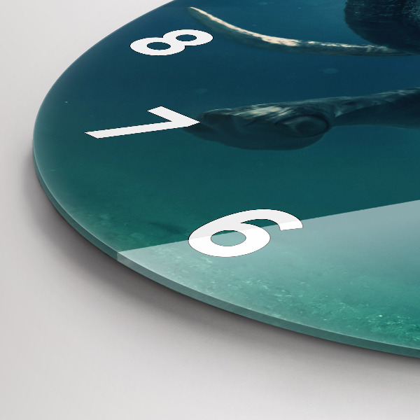 Okrúhle hodiny Slon plávajúci v oceáne