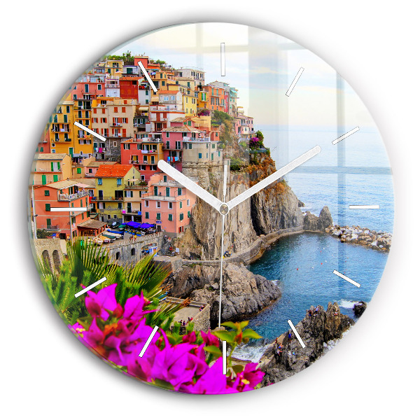 Okrúhle hodiny Pobrežie Cinque Terre