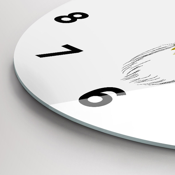 Okrúhle hodiny Farebná hlava jeleňa