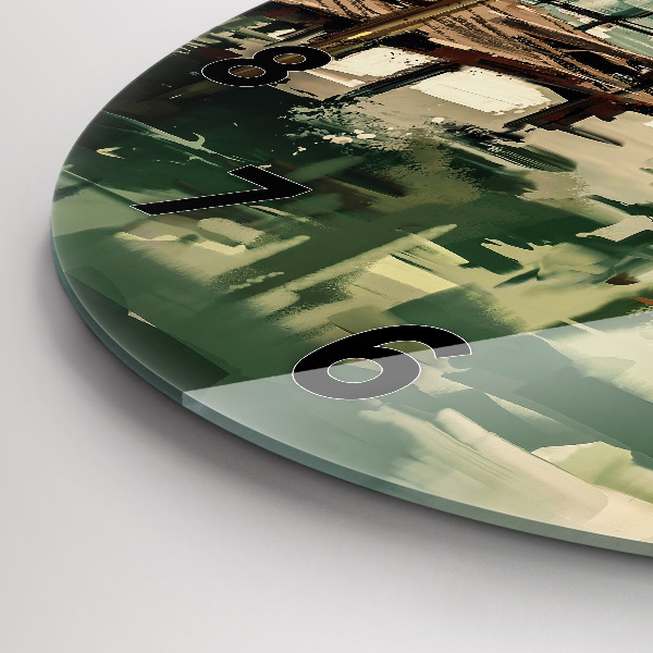 Okrúhle hodiny Rybárske lode v prístave