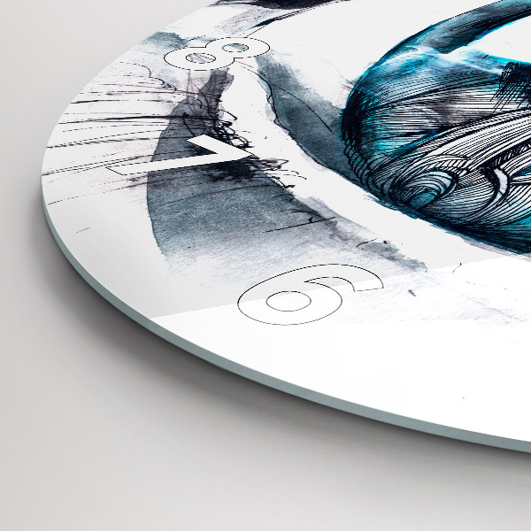 Okrúhle hodiny Ilustrácia vlčí pohľad