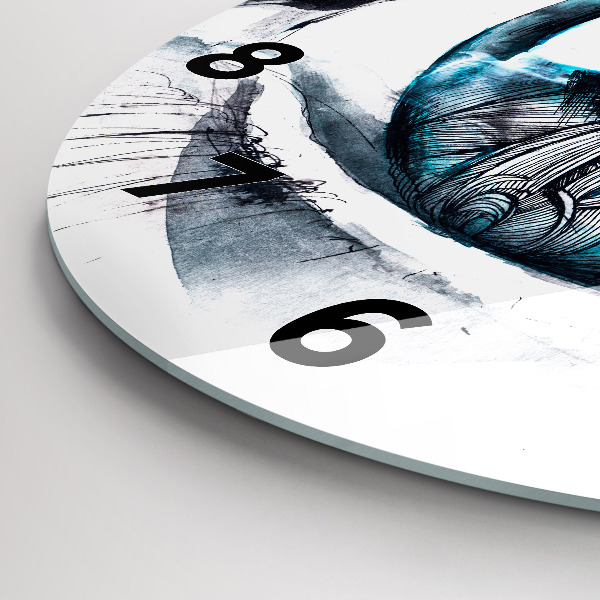 Okrúhle hodiny Ilustrácia vlčí pohľad