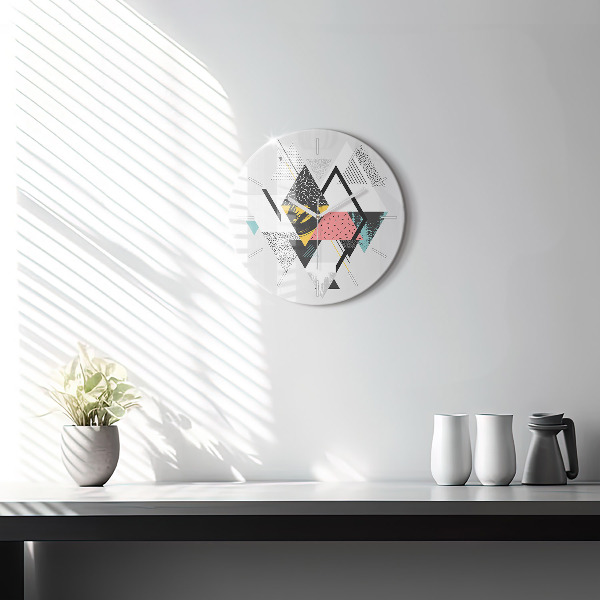 Okrúhle hodiny Geometrický vzor