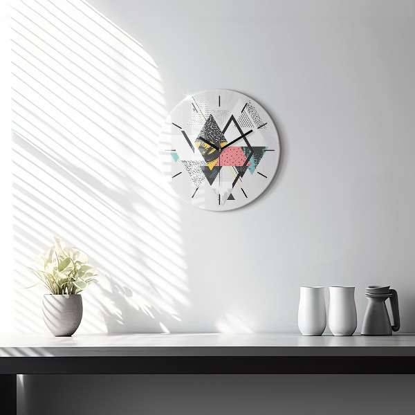 Okrúhle hodiny Geometrický vzor