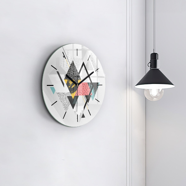 Okrúhle hodiny Geometrický vzor