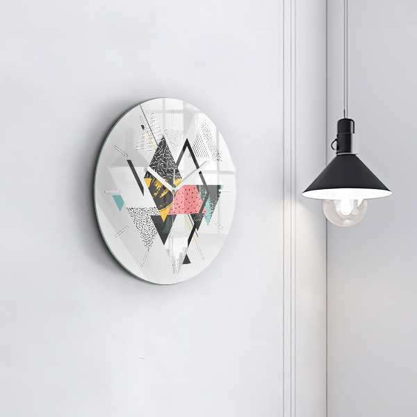 Okrúhle hodiny Geometrický vzor