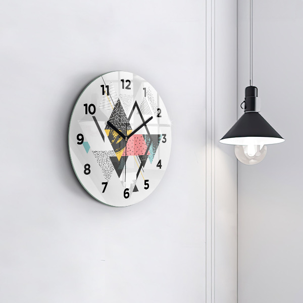 Okrúhle hodiny Geometrický vzor