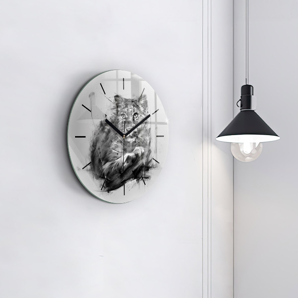 Okrúhle hodiny Maľovaný lev