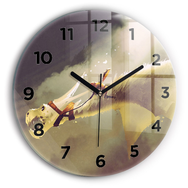 Okrúhle hodiny Ilustrácia Dračí jazdec