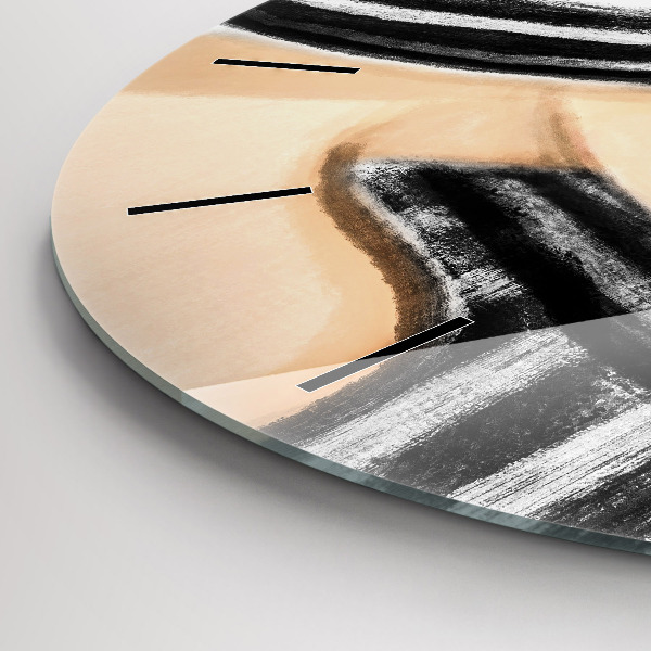 Okrúhle hodiny Žena v čiernej a bielej