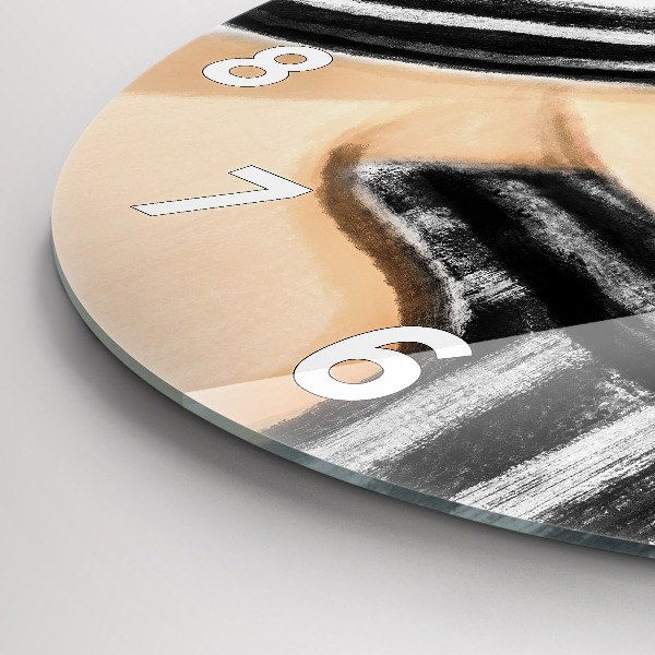 Okrúhle hodiny Žena v čiernej a bielej