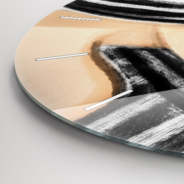 Okrúhle hodiny Žena v čiernej a bielej