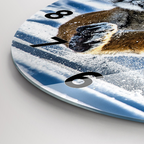 Okrúhle hodiny Tiger skákajúci