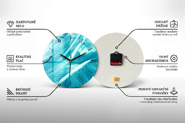 Okrúhle hodiny Zebra – abstrakcia