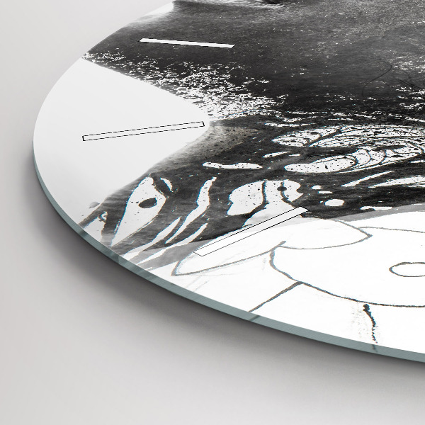 Okrúhle hodiny Abstrakcia ženskej tváre