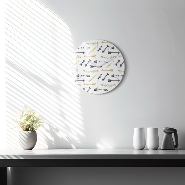 Okrúhle hodiny Geometrický bedrový vzor