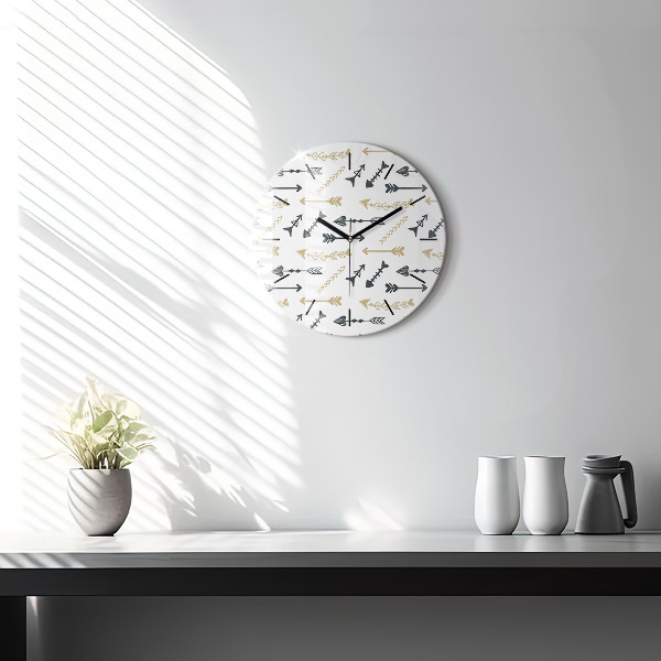 Okrúhle hodiny Geometrický bedrový vzor