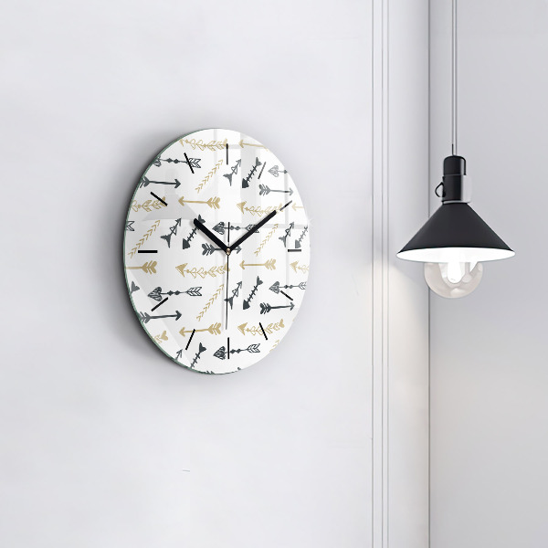 Okrúhle hodiny Geometrický bedrový vzor