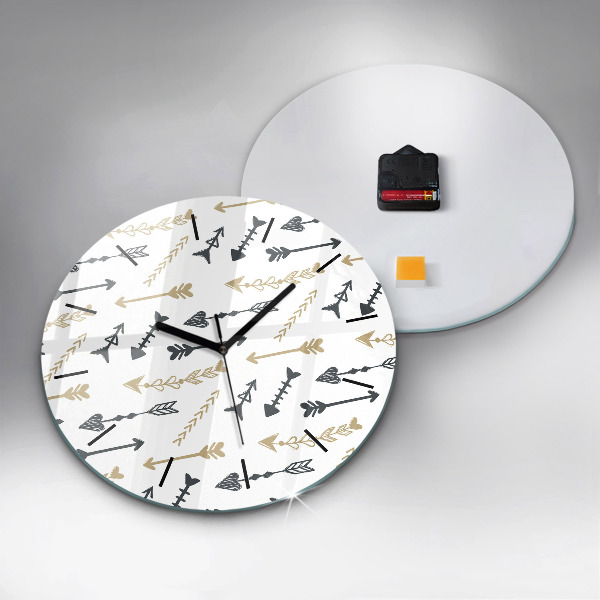 Okrúhle hodiny Geometrický bedrový vzor