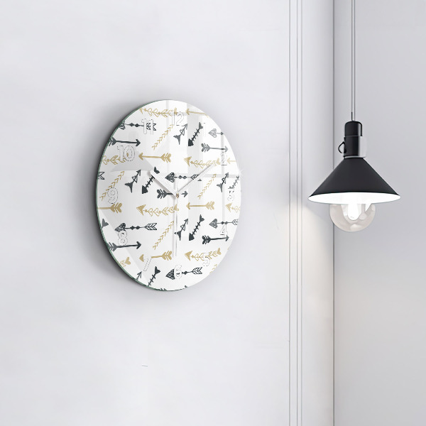 Okrúhle hodiny Geometrický bedrový vzor