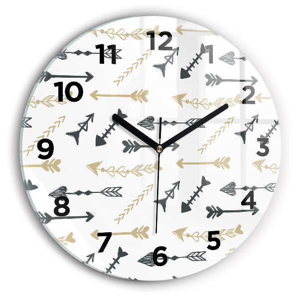 Okrúhle hodiny Geometrický bedrový vzor