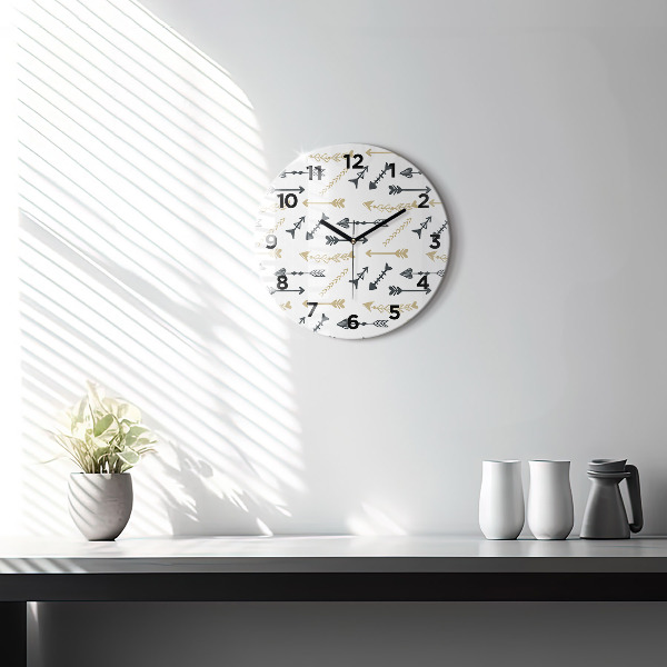 Okrúhle hodiny Geometrický bedrový vzor