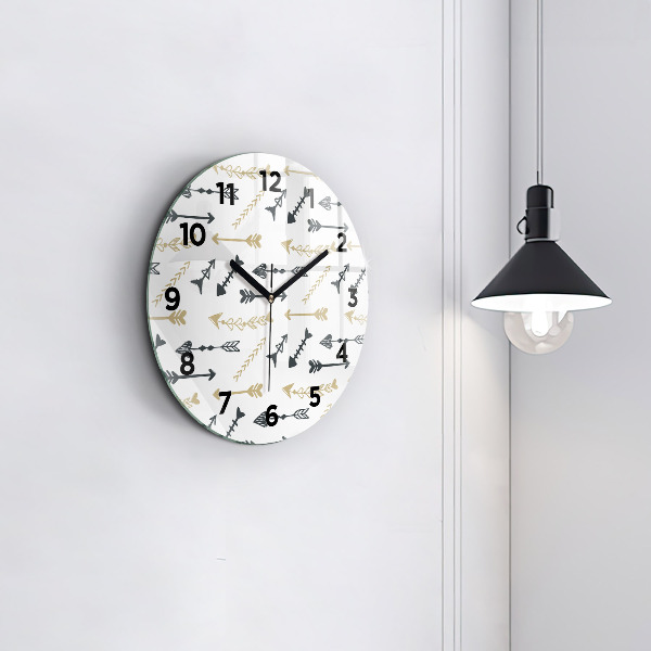 Okrúhle hodiny Geometrický bedrový vzor