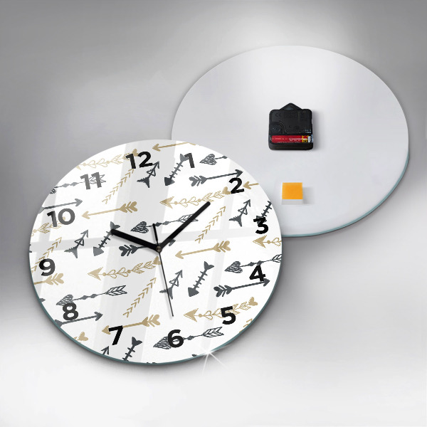 Okrúhle hodiny Geometrický bedrový vzor