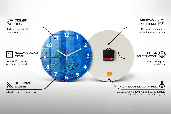 Okrúhle hodiny Rozliate farby