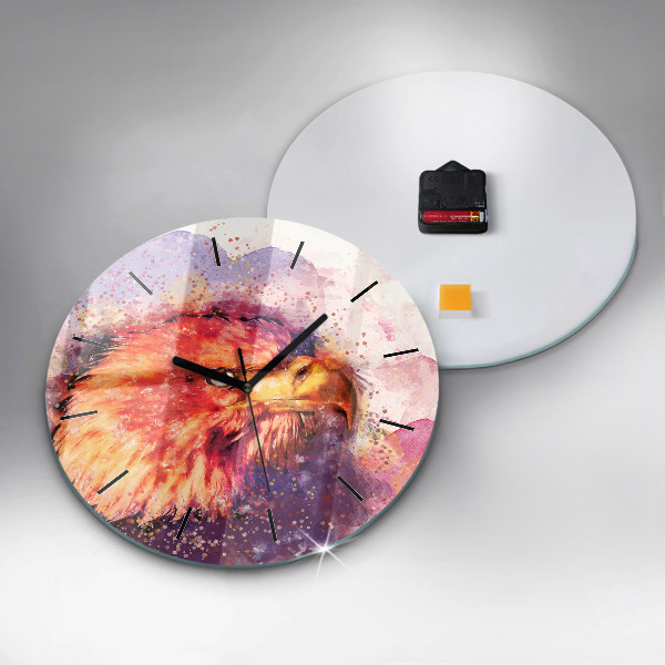 Okrúhle hodiny Akvarelový orol