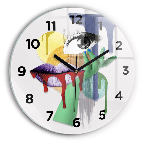 Okrúhle hodiny Surrealistická koláž