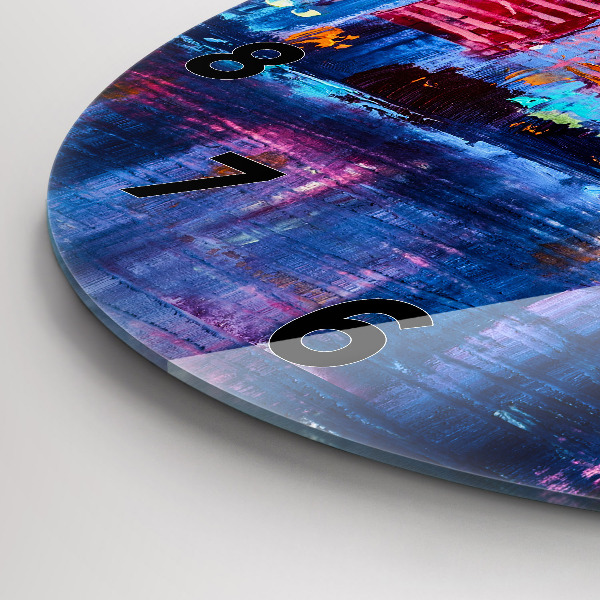 Okrúhle hodiny Abstrakcia mrakodrapov