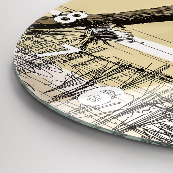 Okrúhle hodiny Žena zbiera ryžu