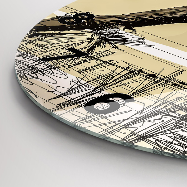 Okrúhle hodiny Žena zbiera ryžu