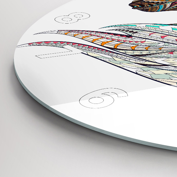 Okrúhle hodiny Ilustrácia koňa