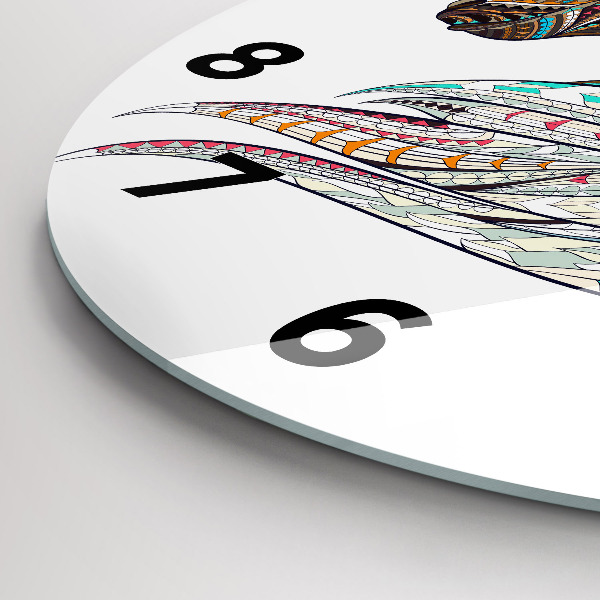 Okrúhle hodiny Ilustrácia koňa