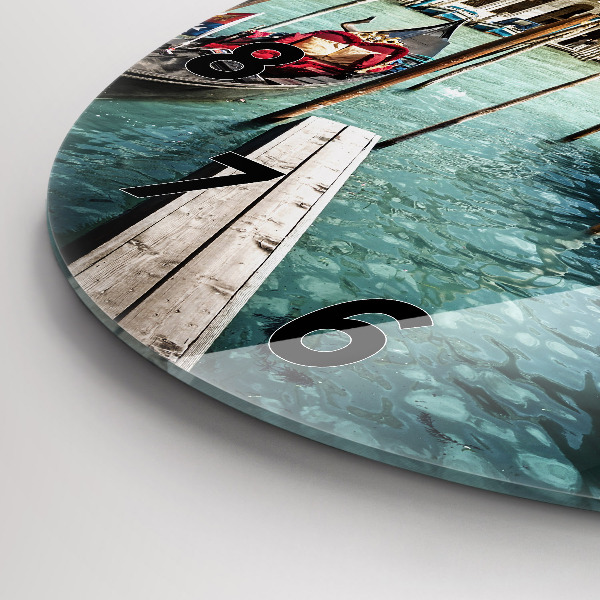 Okrúhle hodiny Gondoly Benátky Taliansko