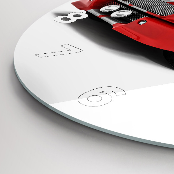 Okrúhle hodiny Športové auto