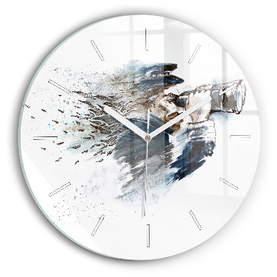 Okrúhle hodiny Kapitán s ďalekohľadom