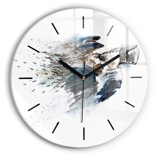 Okrúhle hodiny Kapitán s ďalekohľadom