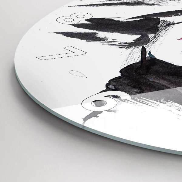 Okrúhle hodiny Abstrakcia ženskej tváre