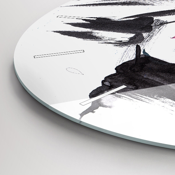 Okrúhle hodiny Abstrakcia ženskej tváre