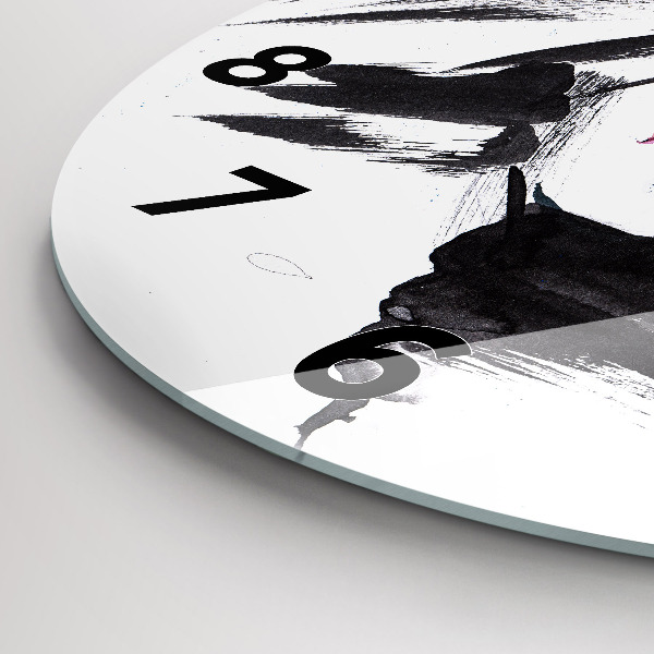 Okrúhle hodiny Abstrakcia ženskej tváre