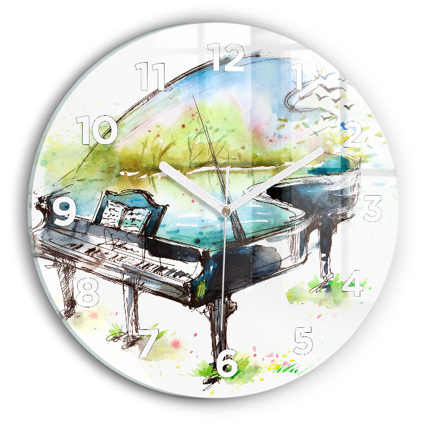 Okrúhle hodiny Ilustrácia 4 ročných období