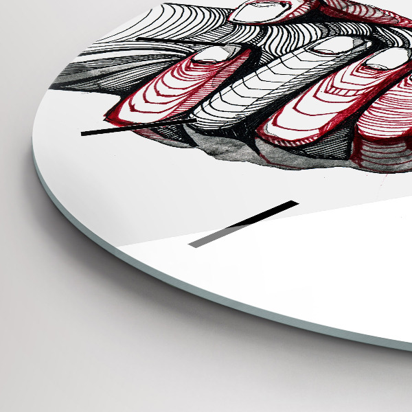 Okrúhle hodiny Držanie sa za ruky