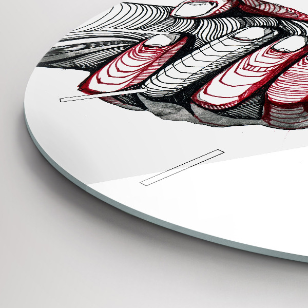 Okrúhle hodiny Držanie sa za ruky